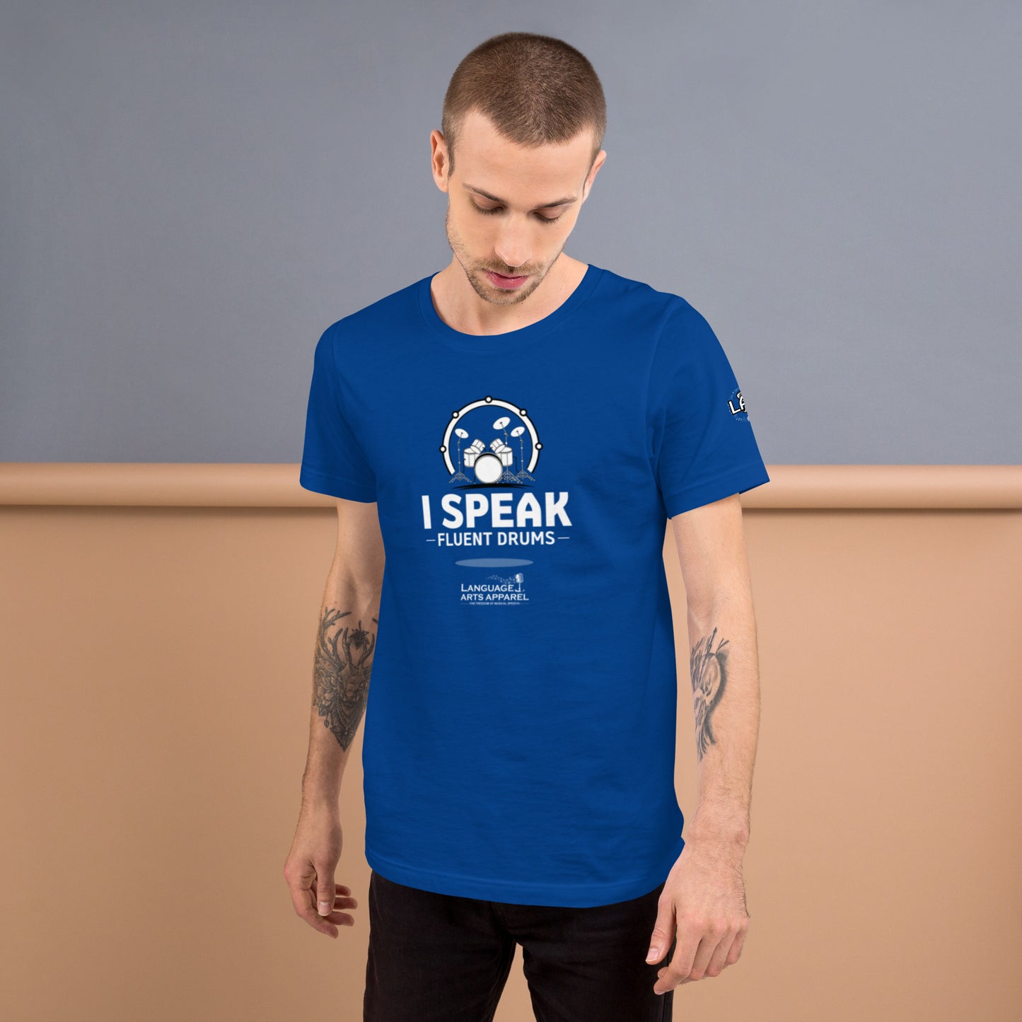 Drums Tee (white lettering)