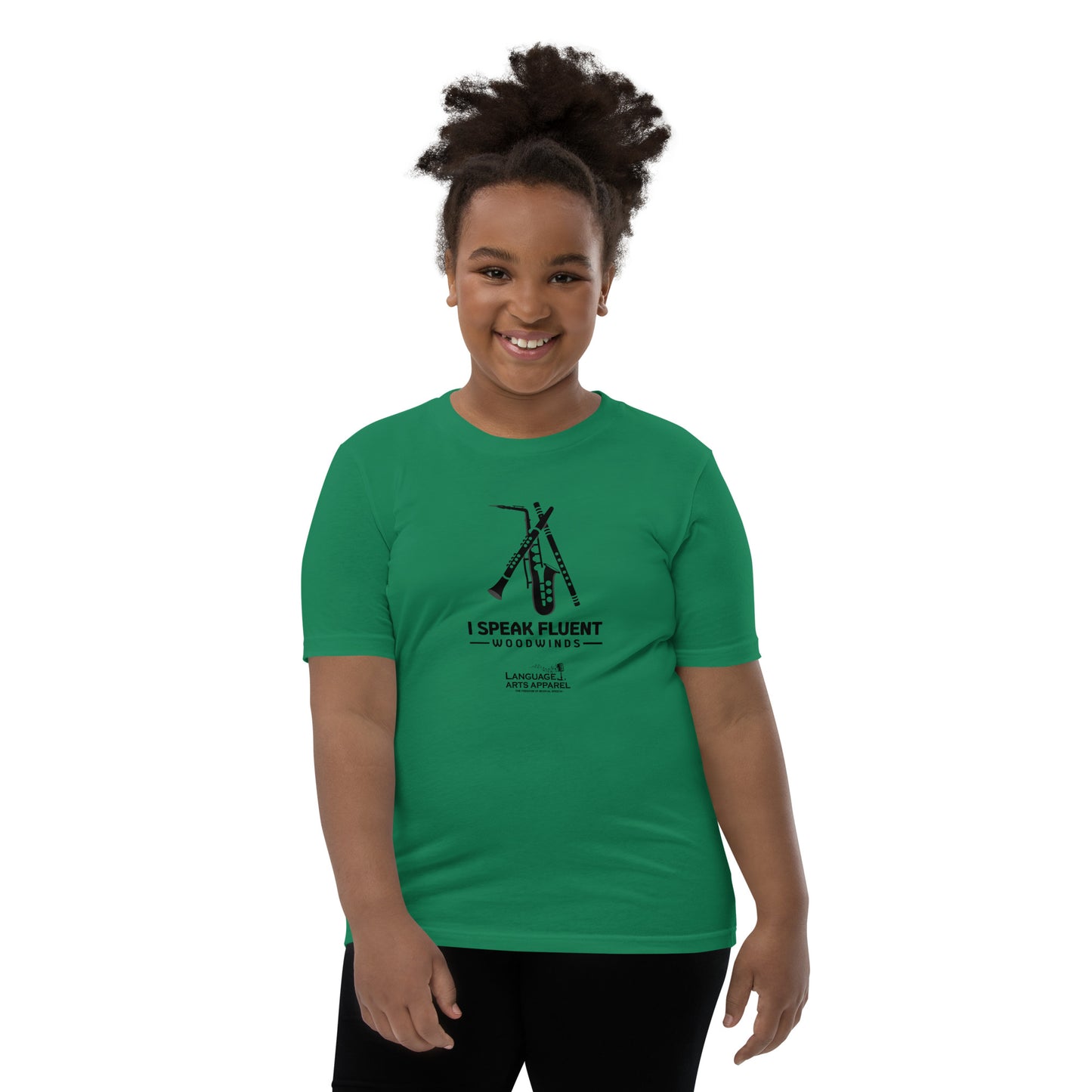 Youth Woodwinds Tee (black lettering)