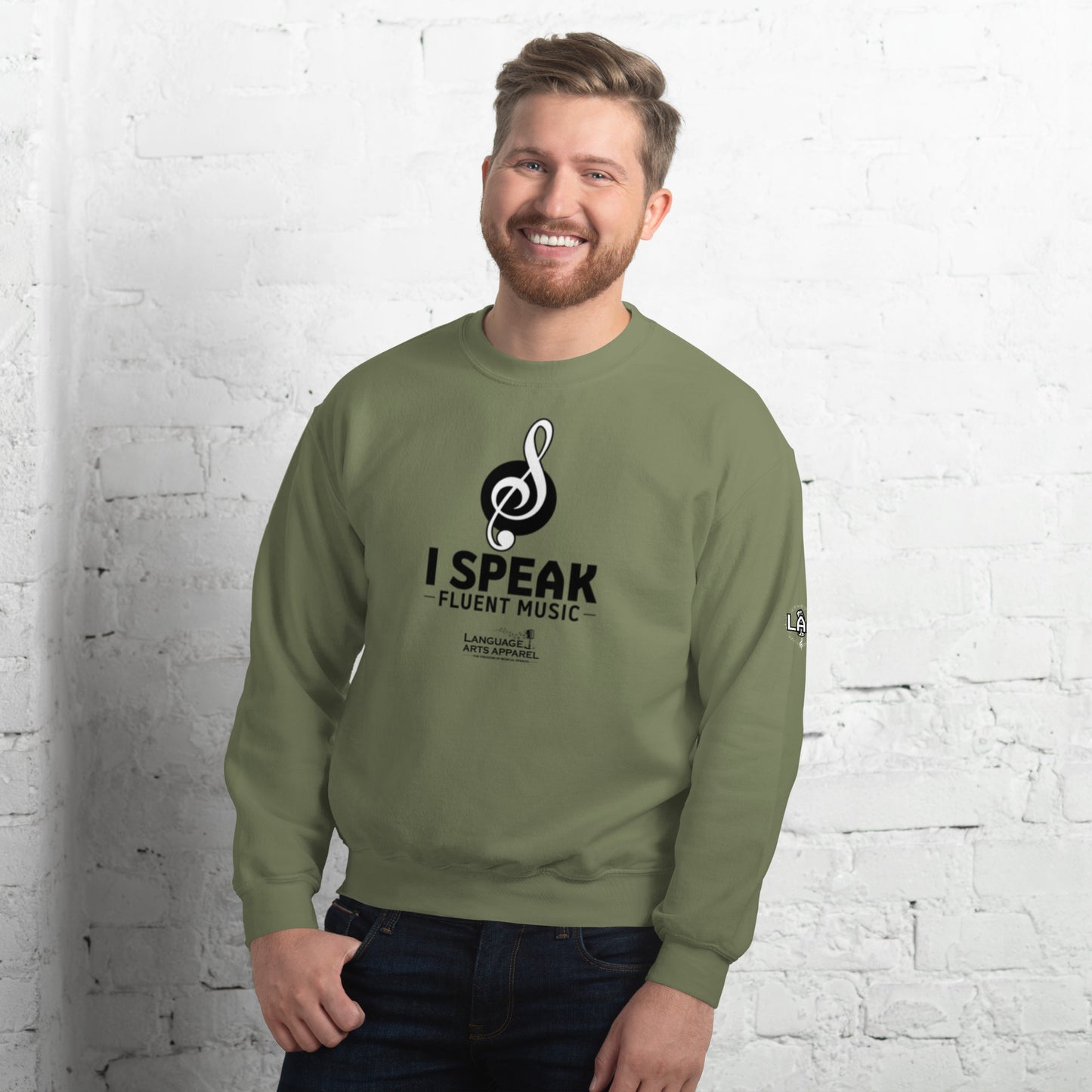 Music Sweatshirt (black lettering)