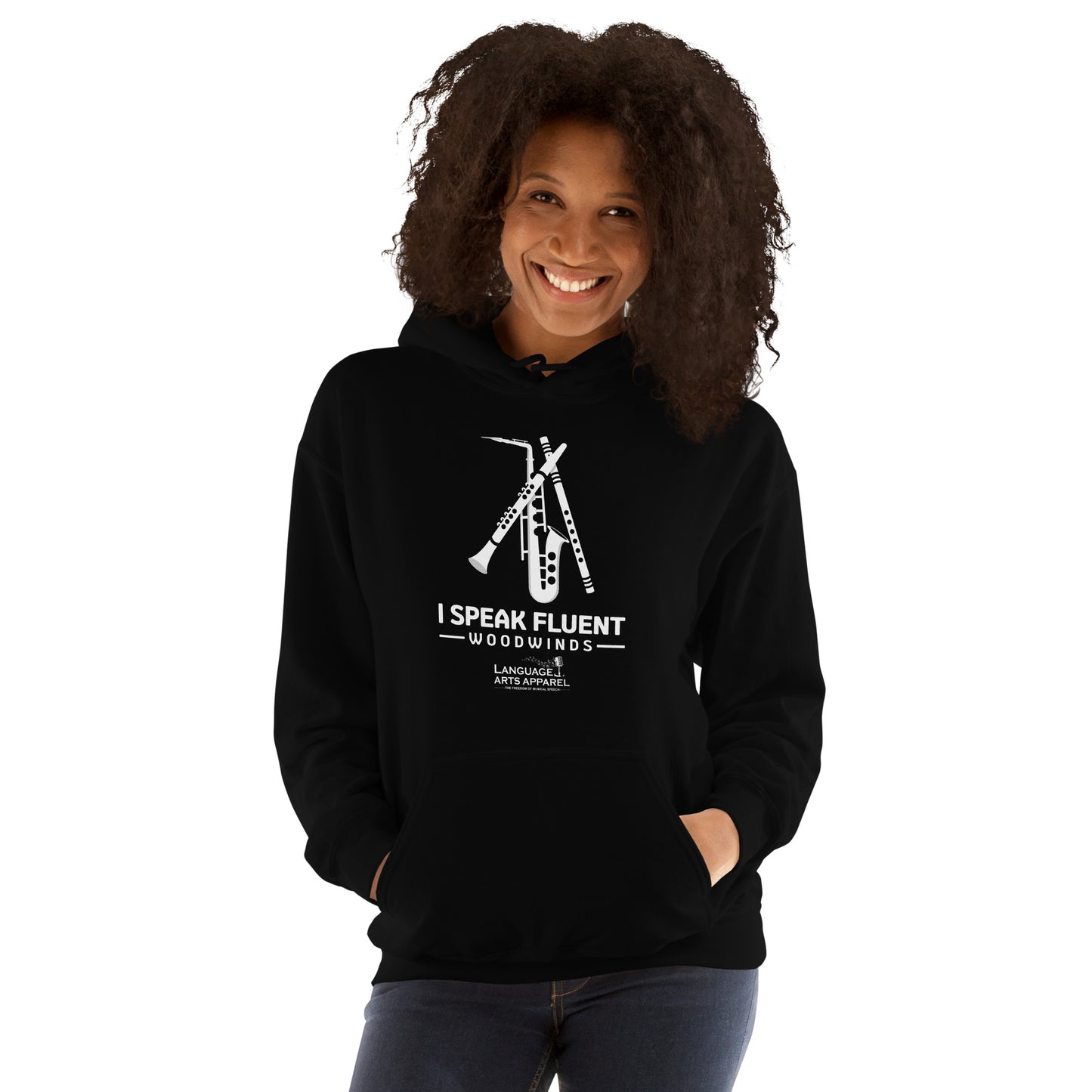 Woodwinds Hoodie (white lettering)