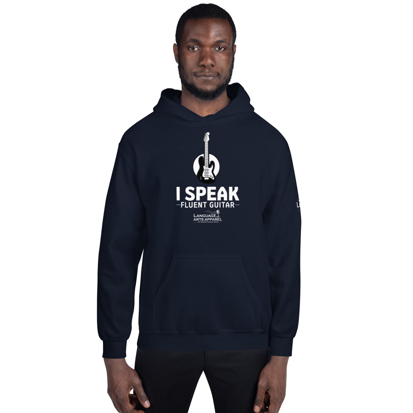 Guitar Hoodie (white lettering)