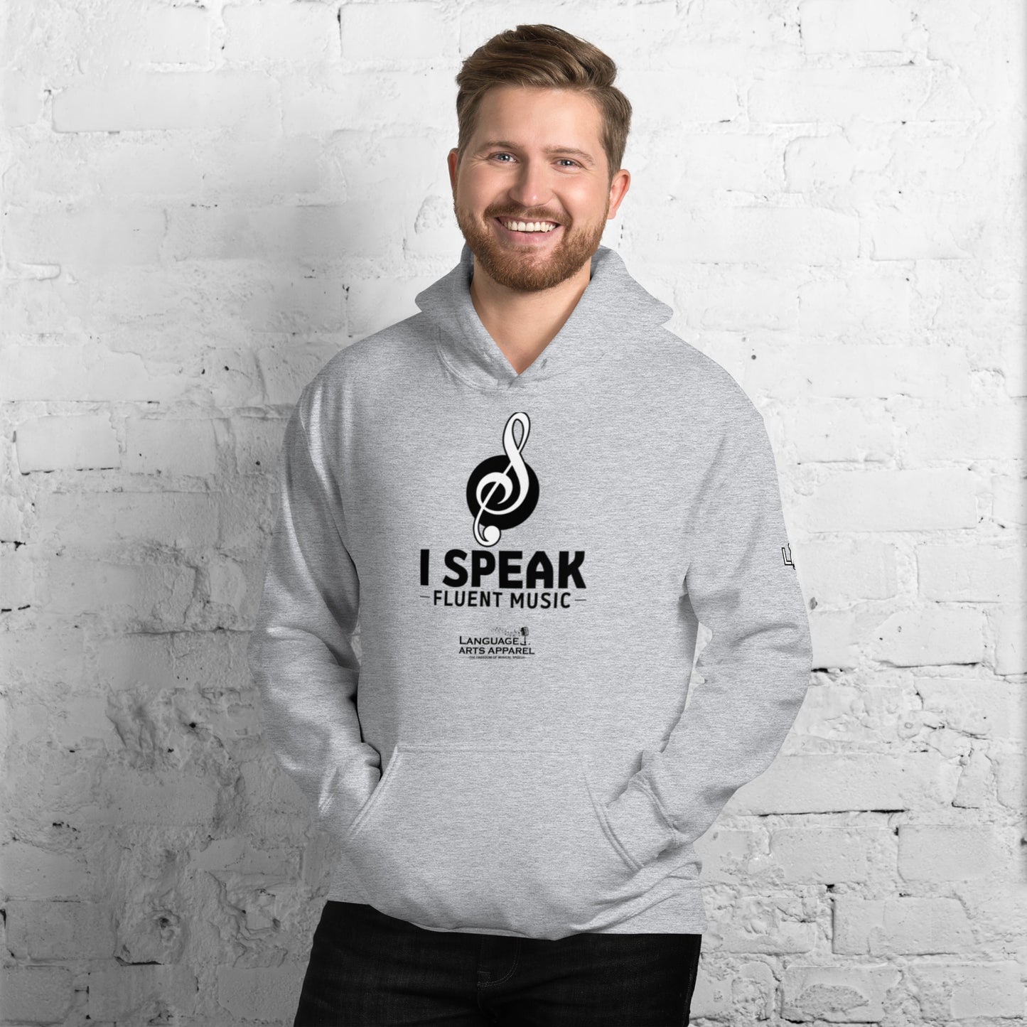 Music Hoodie (black lettering)