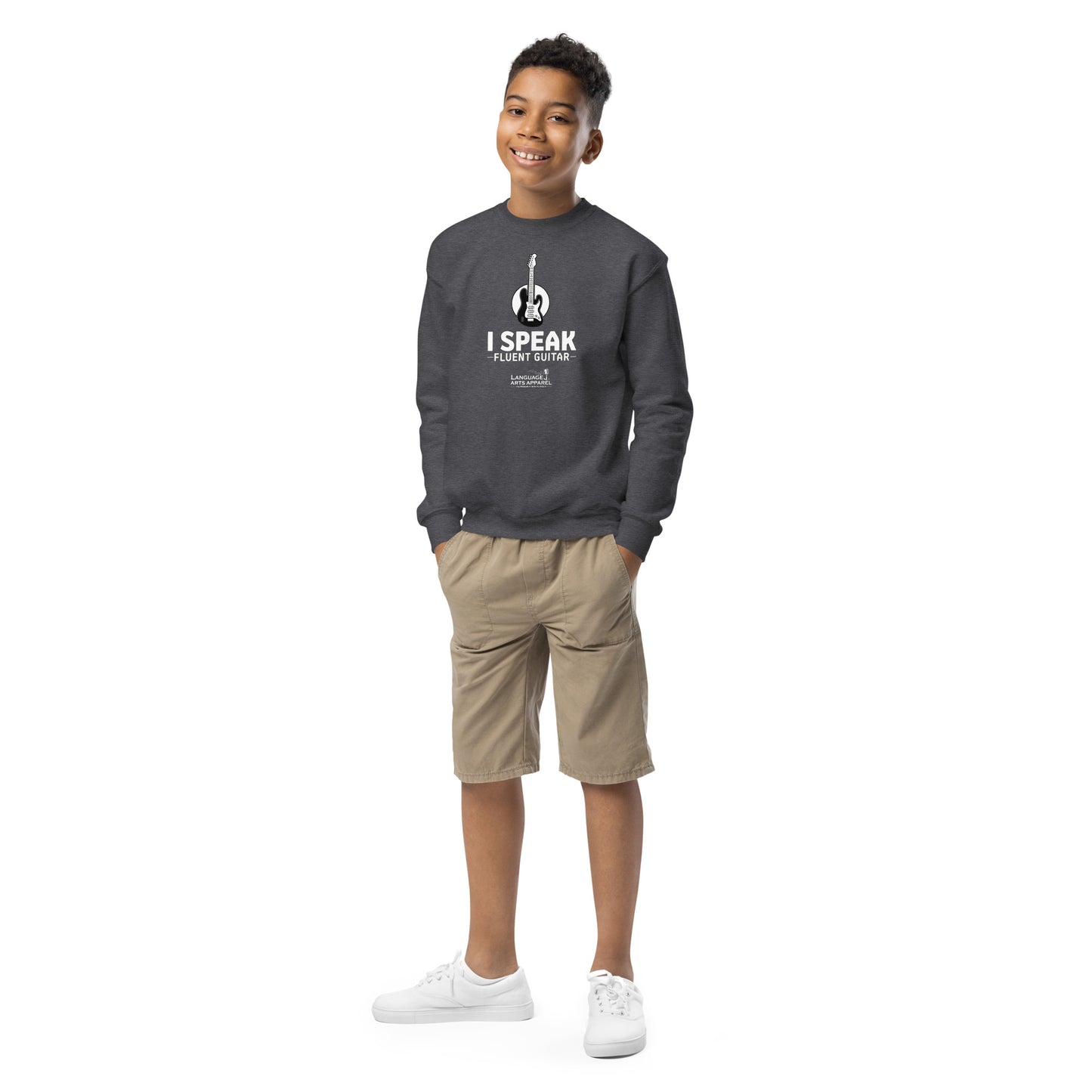 Youth Guitar Sweatshirt (white lettering)