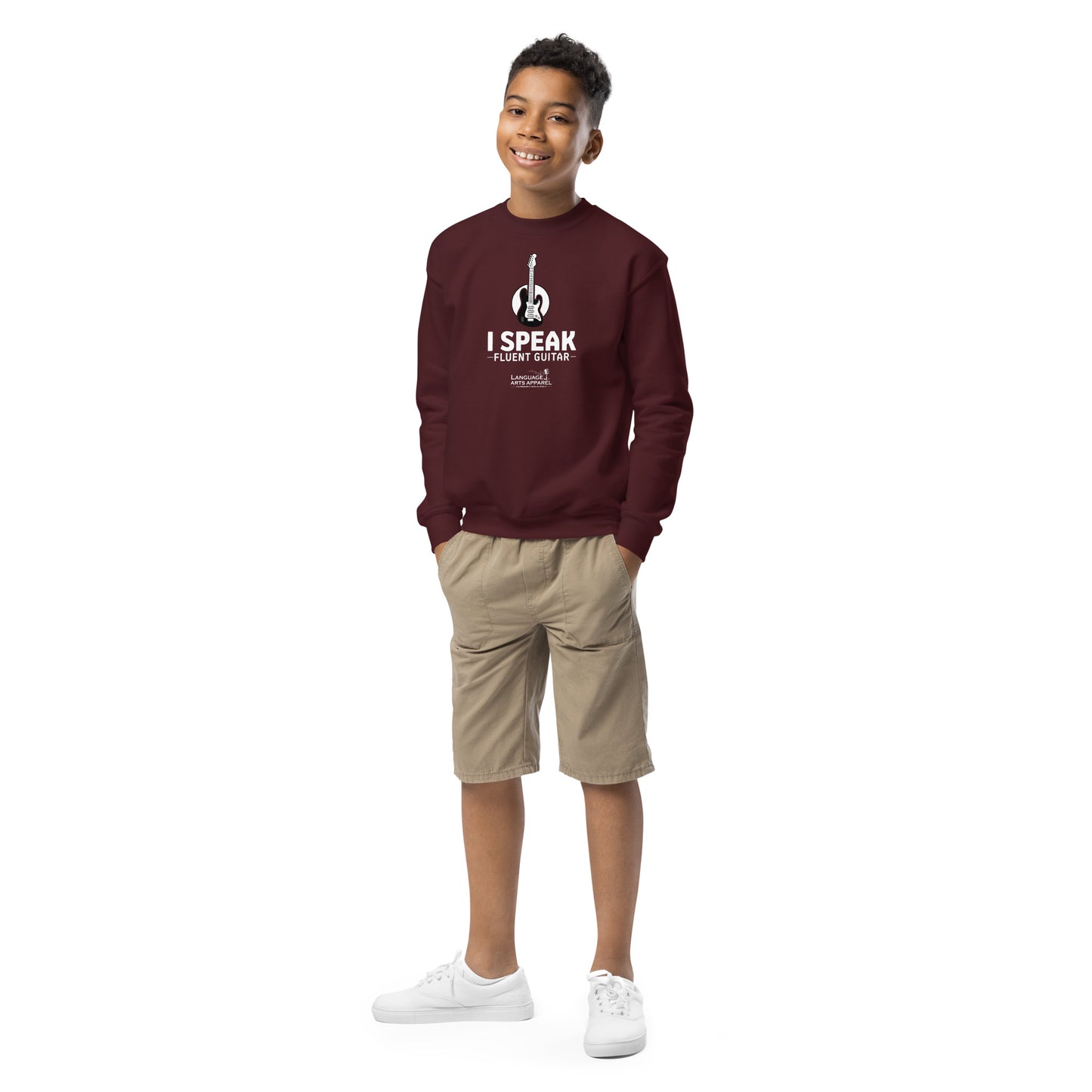 Youth Guitar Sweatshirt (white lettering)