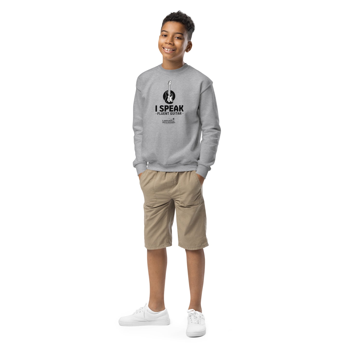 Youth Guitar Sweatshirt (black lettering)