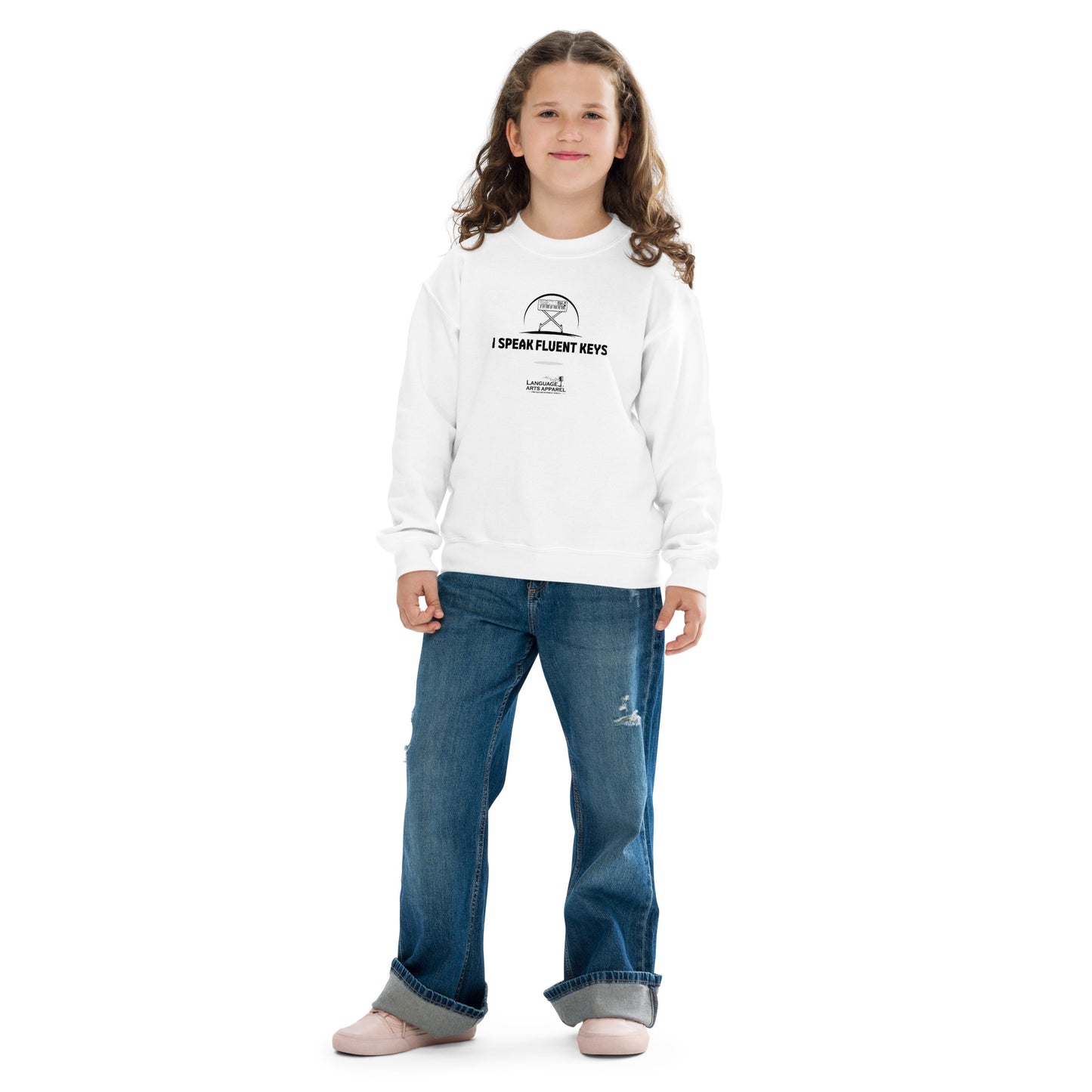 Youth Keys Sweatshirt (black lettering)