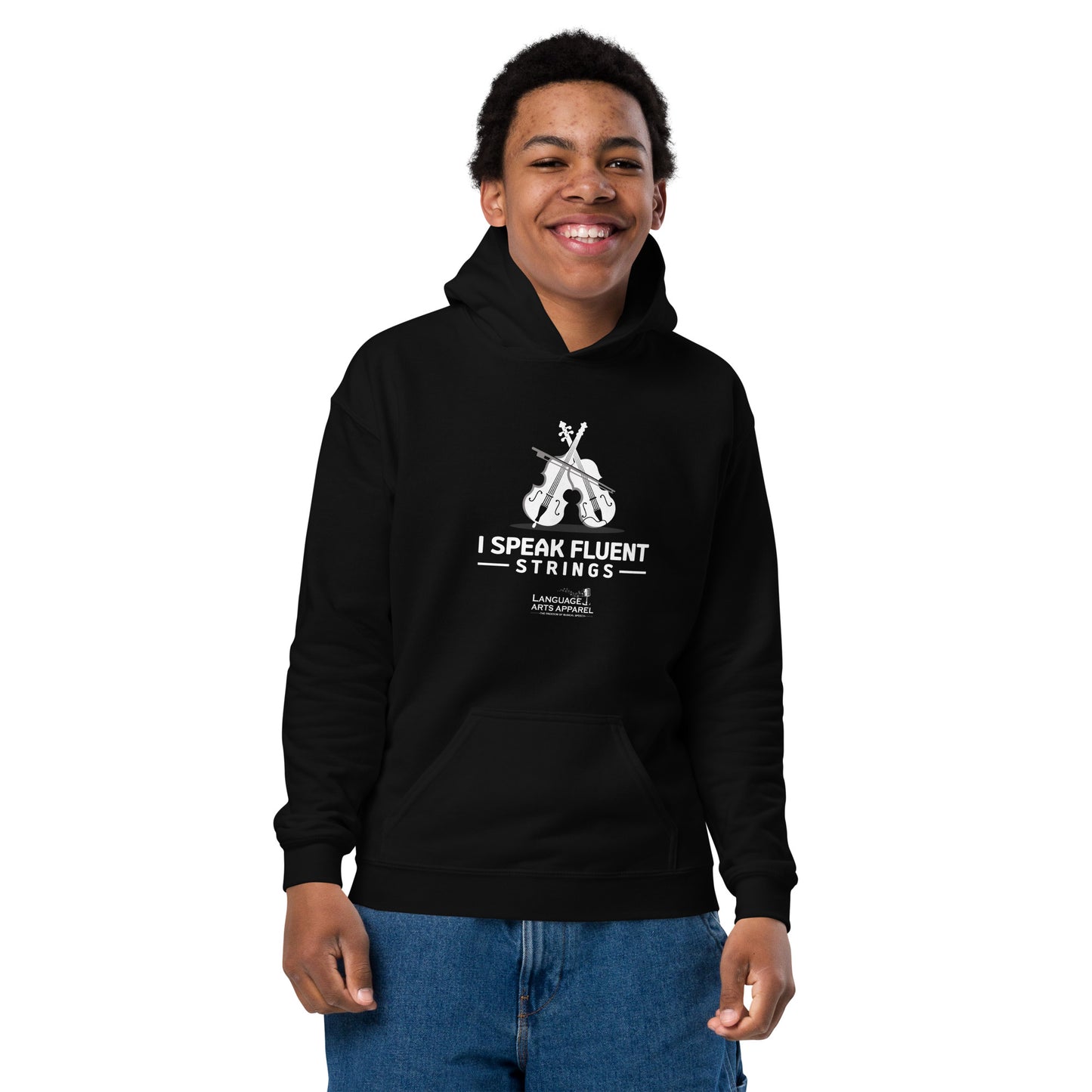 Youth Strings Hoodie (white lettering)