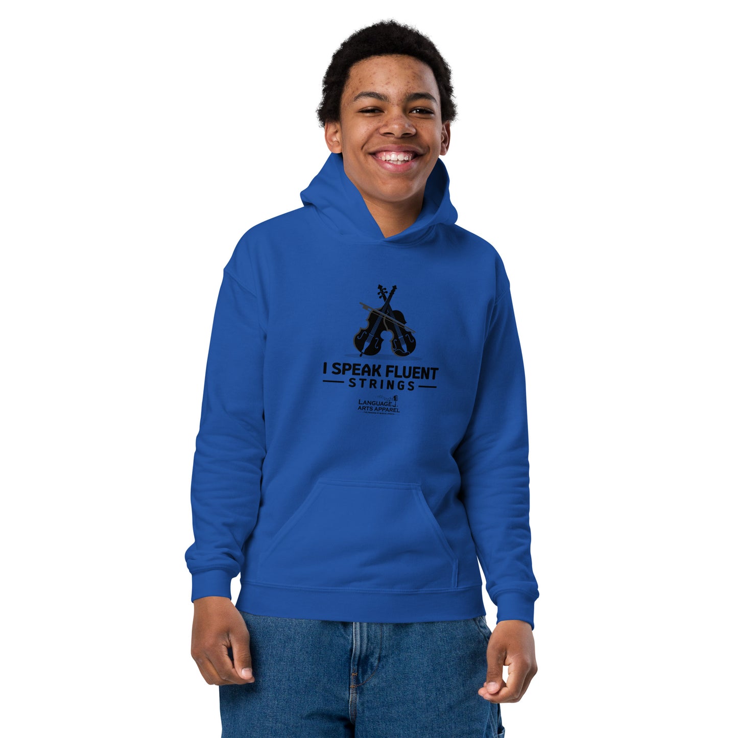 Youth Strings Hoodie (black lettering)