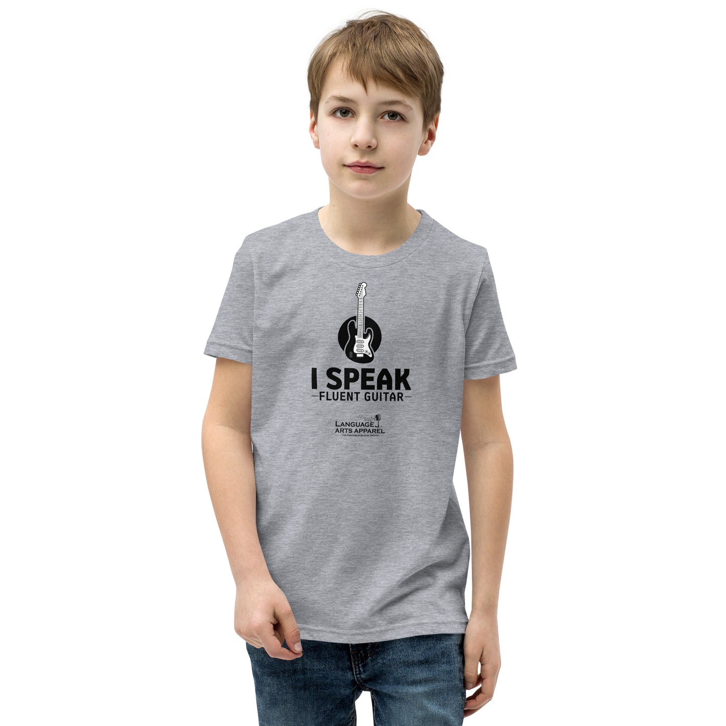 Youth Guitar Tee (black lettering)