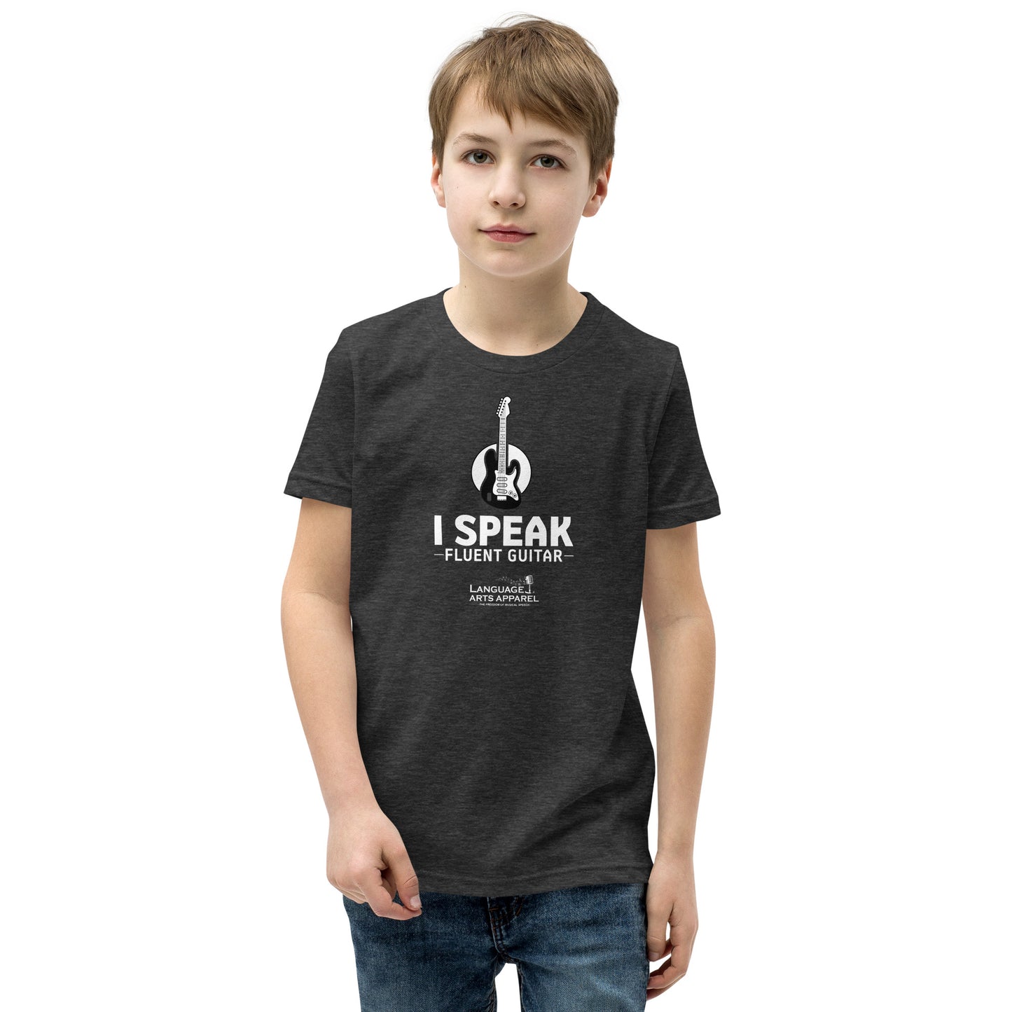 Youth Guitar Tee (white lettering)