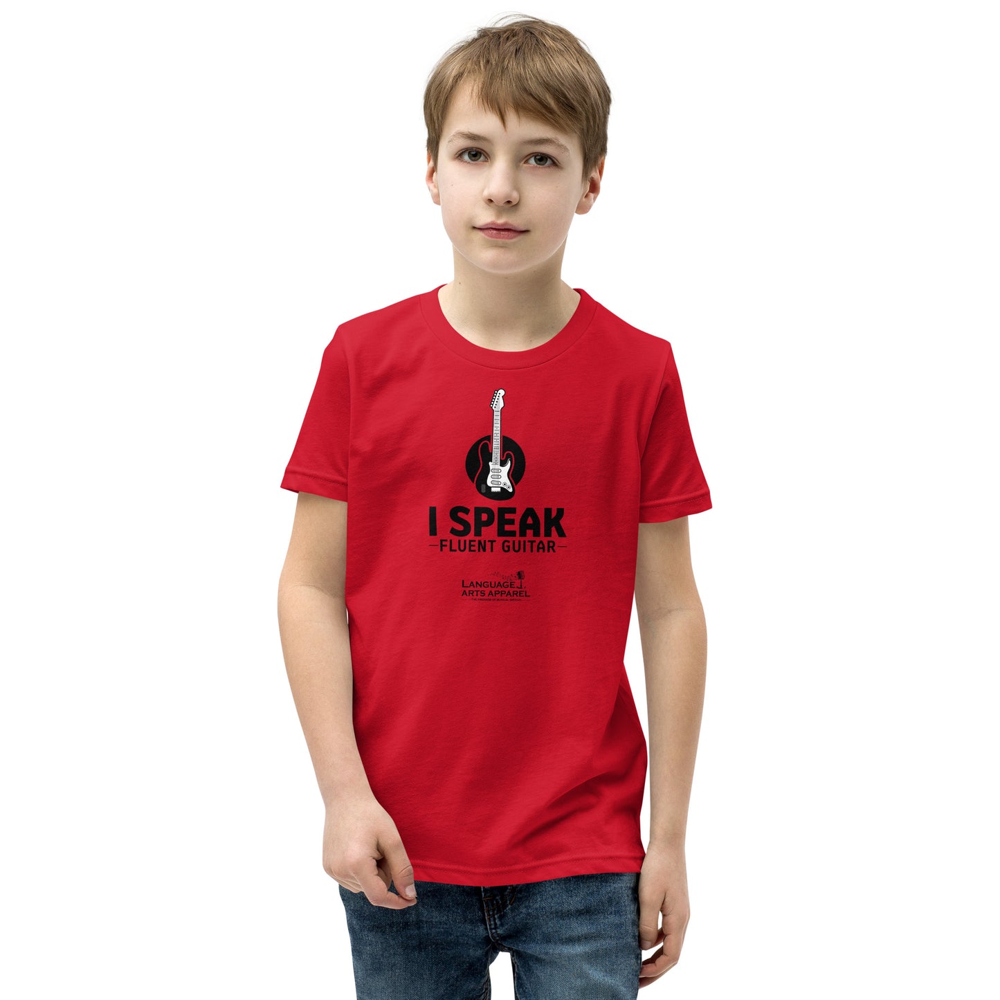 Youth Guitar Tee (black lettering)