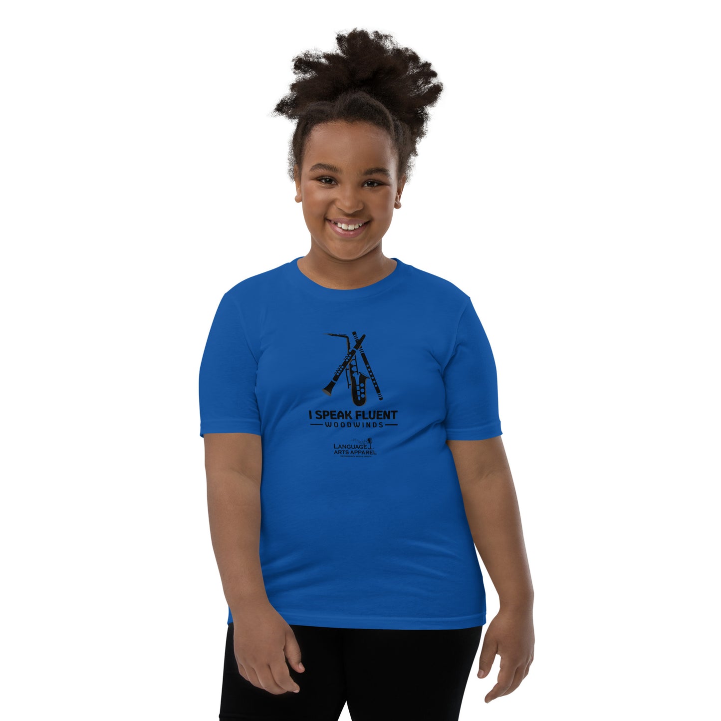 Youth Woodwinds Tee (black lettering)