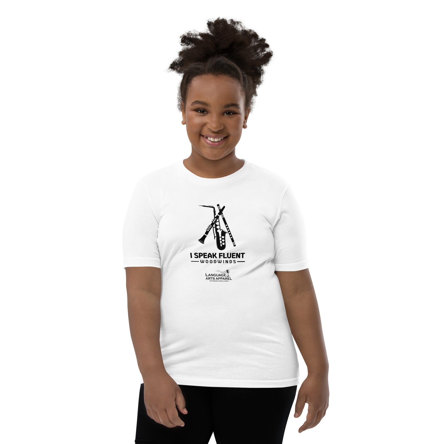 Youth Woodwinds Tee (black lettering)